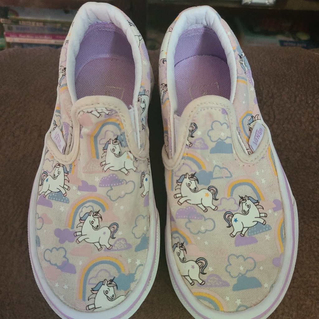 Girls Size 10 1/2 Slip On Unicorn Vans